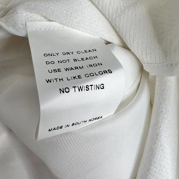 The Author White Linen Blend Le Single Relaxed Fit Blazer Jacket Sz S NWT - Picture 15 of 16